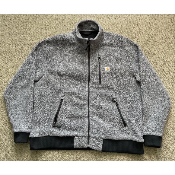 Carhartt Jackets & Blazers - Carhartt Womens High Pile Sherpa Jacket XL Heather Grey Full Zip